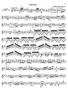 Partition Alternate partition de violon (instead of violoncelle), 3 Fantasie Stücke, Op.7