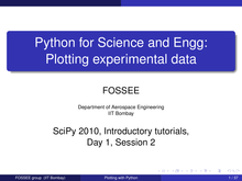 Python for Science and Engg: Plotting experimental data (session 2)