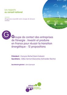 Débat national sur la transition énergétique. Rapports des groupes de travail du Conseil national du débat. : 9