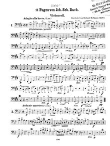 Partition violoncelle (Nos.1-7), Das wohltemperierte Klavier II