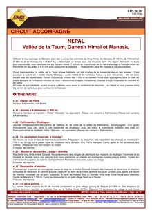 CIRCUIT ACCOMPAGNÉ NEPAL Vallée de la Tsum, Ganesh Himal et Manaslu