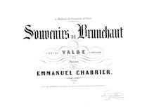 Partition complète, Souvenirs de Brunehaut, Grande valse composée pour piano