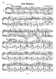 Partition complète (scan), Mazurkas, Chopin, Frédéric