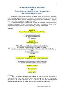 format PDF - La nouvelle classification scientifique ou Comment ...