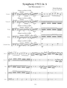 Partition I.Allegro con brio, Symphony No.9, A major, Rondeau, Michel