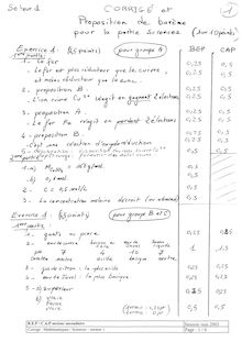 Corrige BEP PROD MECA Mathematiques  2003 DECOLL
