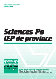 Présentation schématique des IEP de Province - Sciences Po ...
