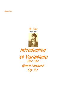 Partition complète, Introduction et Variations sur l air Gentil Housard, Op.27