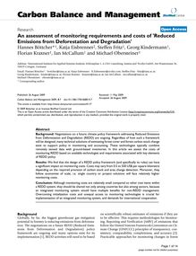An assessment of monitoring requirements and costs of  Reduced Emissions from Deforestation and Degradation 