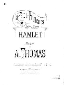 Partition complète, Hamlet, Opéra en cinq actes, Thomas, Ambroise