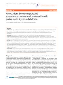 Associations between sport and screen-entertainment with mental health problems in 5-year-old children