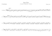 Partition contrebasse , partie, Jazz Trio en Rhondo Form, D major