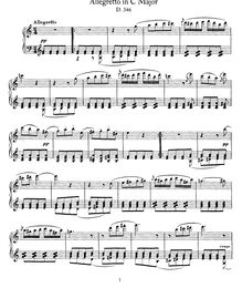 Partition complète, Allegretto, D.346, Schubert, Franz