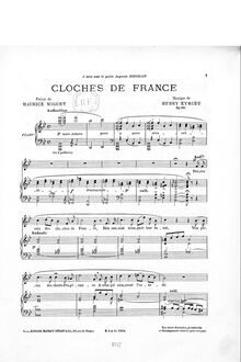 Partition complète, Cloches de France, Op.120, Eymieu, Henry