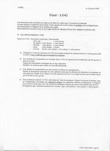 UTBM 2003 lo42 theorie de la programmation tda et structures de donnees genie informatique semestre 1 final