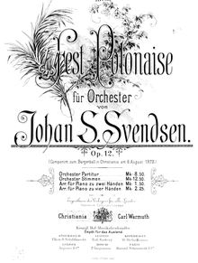 Partition Segment 1, Fest-Polonaise, Op.12, Svendsen, Johan