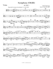 Partition altos, Symphony No.30, A major, Rondeau, Michel par Michel Rondeau