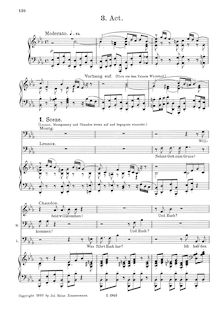 Partition Act III - vocal score, Schach dem König, Op.70, Brüll, Ignaz