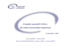 L’emploi associatif à Paris : Un enjeu économique important