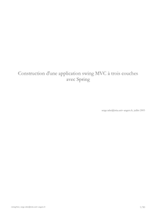 Construction d une application swing MVC à trois couches  avec Spring