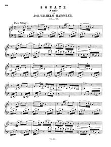 Partition complète, Sonate (A-moll), A minor, Hässler, Johann Wilhelm