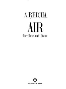 Partition Piano (Score), Air, C major, Reicha, Anton