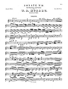Partition de violon, violon Sonata, Violin Sonata No.19 par Wolfgang Amadeus Mozart