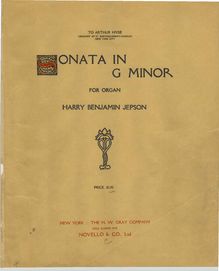 Partition complète, orgue Sonata, Jepson, Harry Benjamin