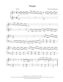 Partition complète (typeset), Etude, C minor, Andreasyan, Artem