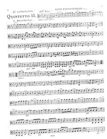 Partition Alto violoncelle (alternate pour violoncelle 1), 5 corde quintettes