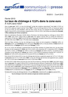 Indicateurs Zone Euro : Le taux de chômage à 12,0% 