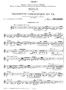 Partition trompette , partie, Solo de trompette chromatique en fa