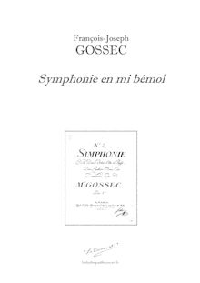 Partition complète, Symphonie No.2, E♭ major, Gossec, François Joseph