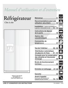 Notice Réfrigérateur Frigidaire  FRS23KF7AQ0