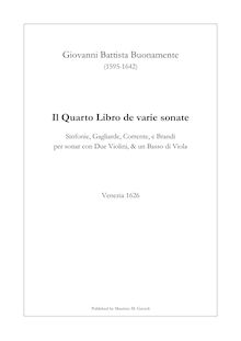Partition complète (typeset), Il quarto libro de varie sonate