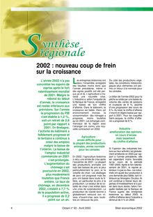 Synthèse régionale 2002 : nouveau coup de frein sur la croissance (Octant n° 93)