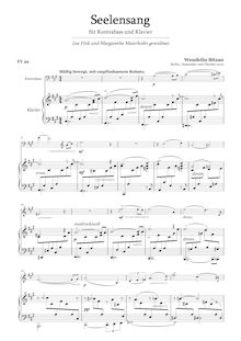 Partition complète, Seelensang pour Double basse et Piano, Bitzan, Wendelin