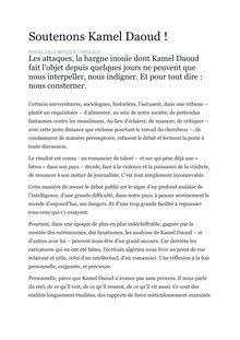 Manuel Valls - Kamel Daoud : tribune de Manuel Valls en soutien à Kamel Daoud
