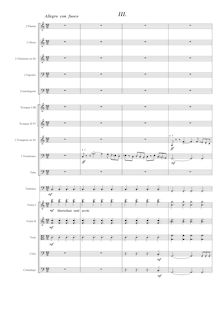 Partition third mouvement, Sinfonía III, Alejandre Prada, Manuel