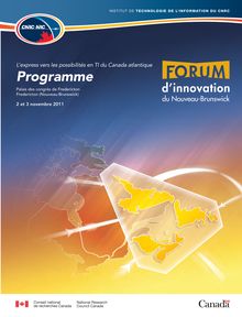 Programme - The New Brunswick Innovation Forum 2010 - National ...