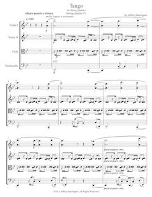 Partition complète, Tango pour corde quatuor, String Quartet No.7