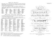 Partition parties complètes, 3 corde quatuors (Nos. 16-18), Op.36 par Georges Onslow