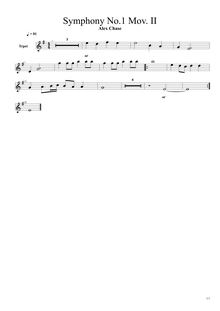 Partition trompette Mov. II, Symphony No.1 en E minor, E minor, Chase, Alex