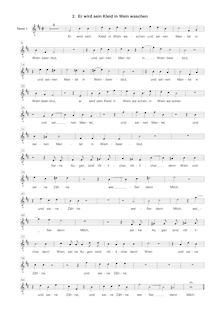 Partition ténor 1 , partie [G2 clef], Geistliche Chor-Music, Op.11