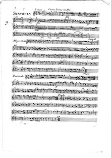 Partition cor 1 (E♭)*, Symphonie No.2, E♭ major, Gossec, François Joseph