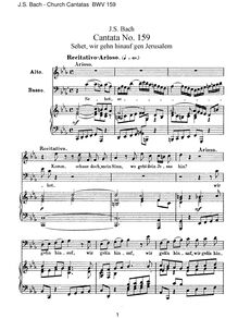 Partition complète, Sehet, wir geh n hinauf gen Jerusalem, Bach, Johann Sebastian par Johann Sebastian Bach