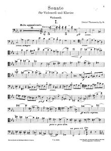 Partition de violoncelle, violoncelle Sonata en C minor, Op.76
