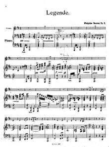 Partition de piano, Legende, Neuman, Władysław