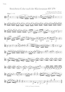 Partition de viole de gambe, Piano Sonata No.1, C major