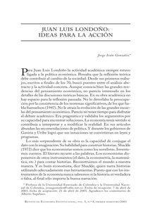 Juan Luis Londoño: ideas para la acción (Juan Luis Londoño: Ideas for Action)